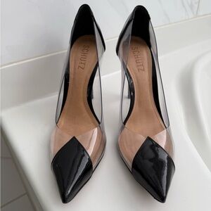 SCHUTZ Cendi Transparent Pointed Toe Pump